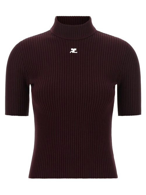 Courrèges Bordeaux Viscose Sweatshirt