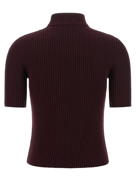 Courrèges Bordeaux Viscose Sweatshirt