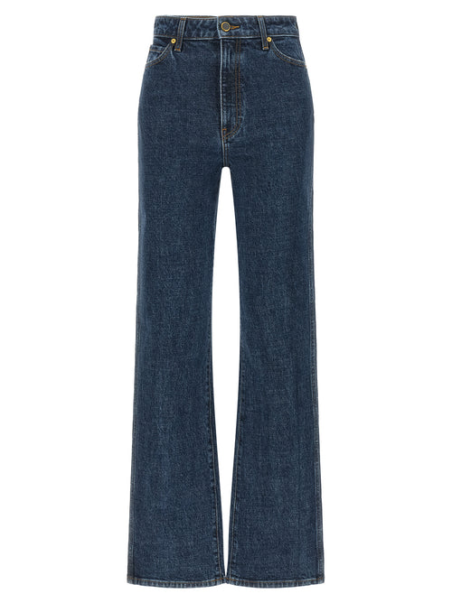 Khaite Blue Cotton Straight-Leg Jeans