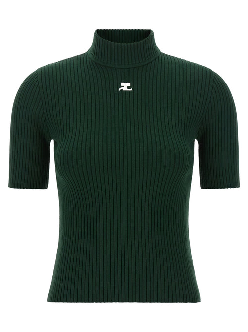Courrèges Bicolor Viscose Turtleneck
