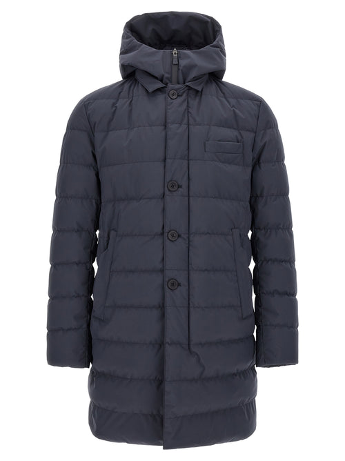 Herno Blue Polyester Full-Length Jacket