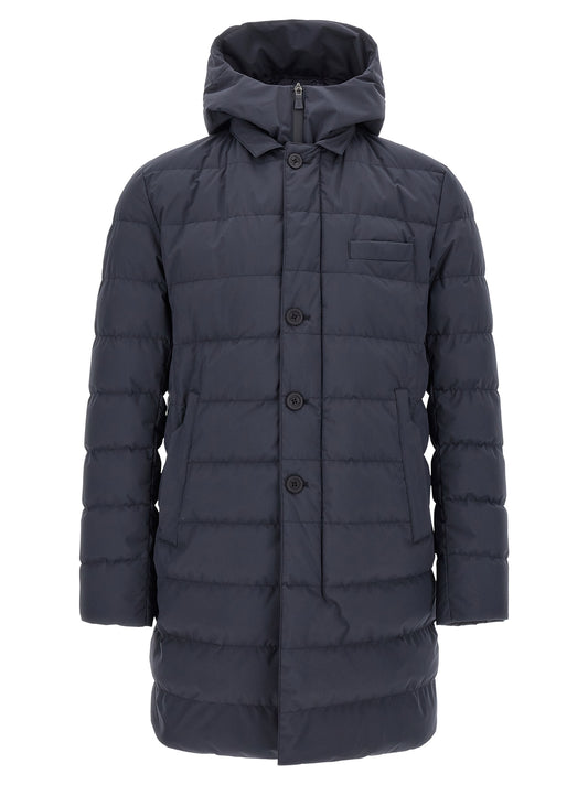 Herno Blue Polyester Full-Length Jacket