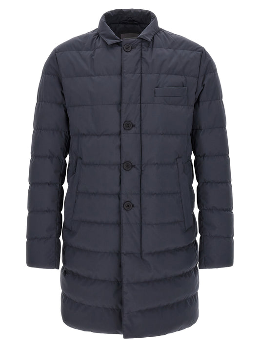 Herno Blue Polyester Full-Length Jacket