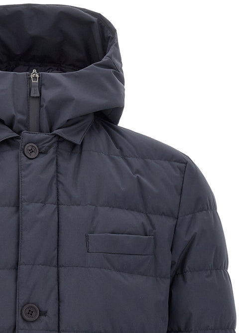 Herno Blue Polyester Full-Length Jacket