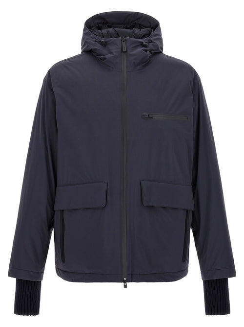 LAMINAR Blue Polyamide Shell Jacket