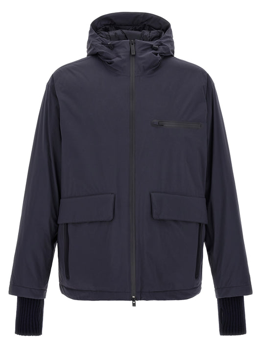 LAMINAR Blue Polyamide Shell Jacket