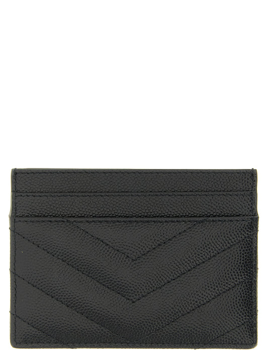 Saint Laurent Black Leather Cardholder