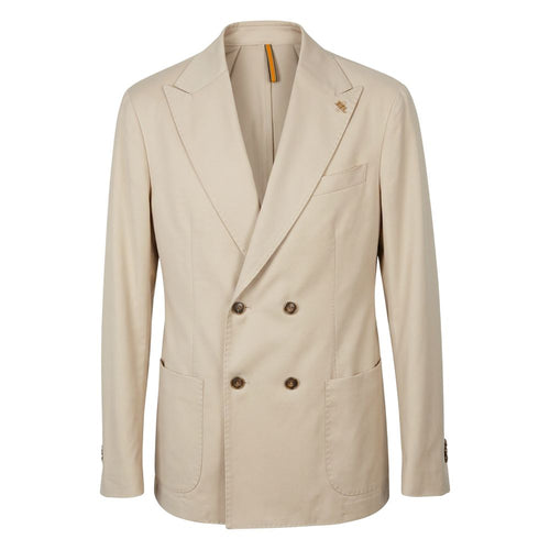 Roberto Pepe Luxury Beige Viscose Men Jacket