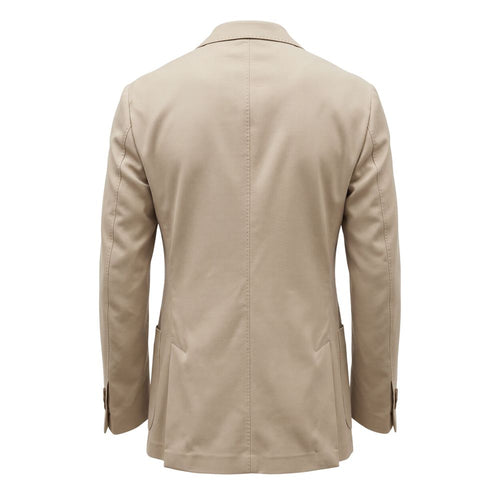 Roberto Pepe Luxury Beige Viscose Men Jacket