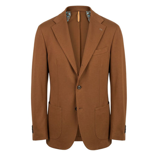 Roberto Pepe Luxury Brown Viscose Men Jacket