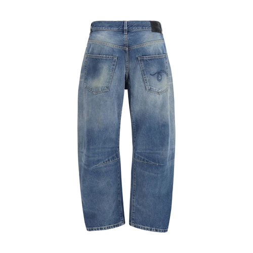 R13 Blue Cotton Boyfriend Jeans