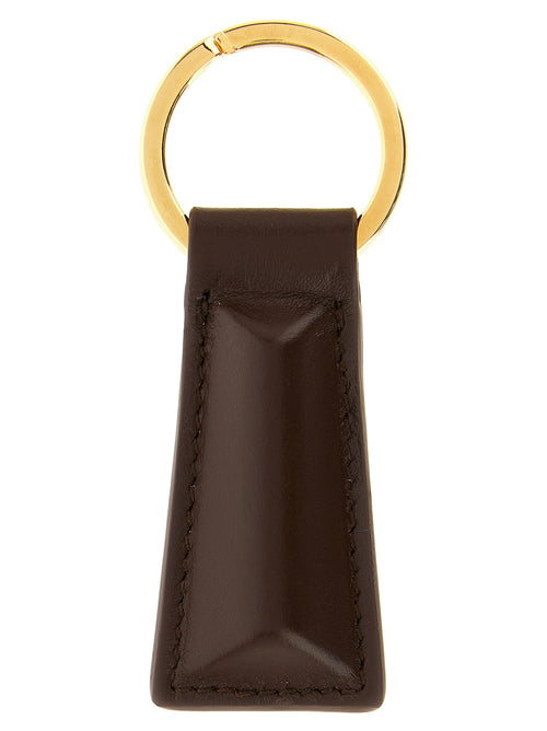 Jil Sander Brown Calfskin Keychain