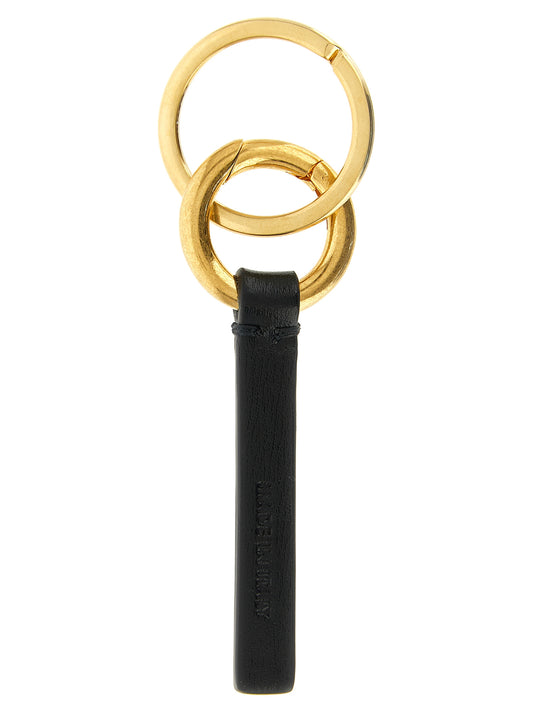 Jil Sander Black Calfskin Keychain