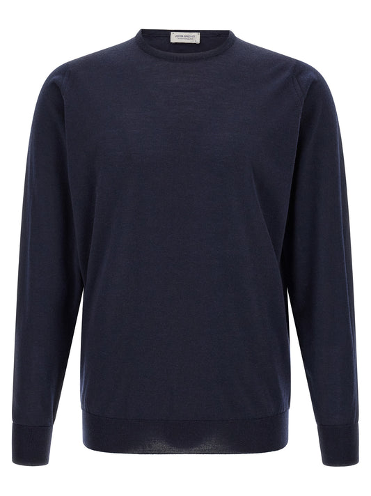 JOHN SMEDLEY Blue Merino Wool Cardigan