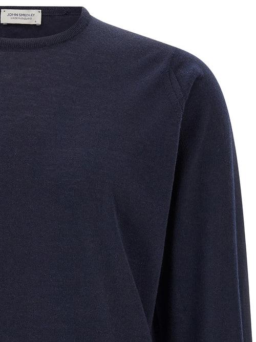 JOHN SMEDLEY Blue Merino Wool Cardigan