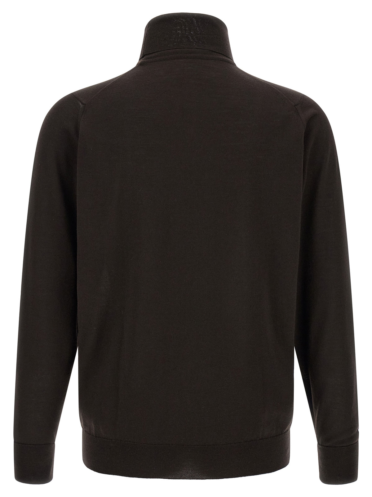 JOHN SMEDLEY Brown Merino Wool Cardigan