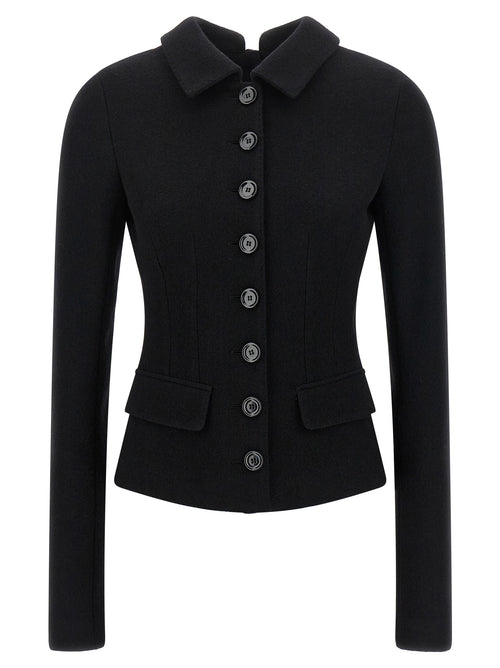 Dolce & Gabbana Black Virgin Wool Blazer