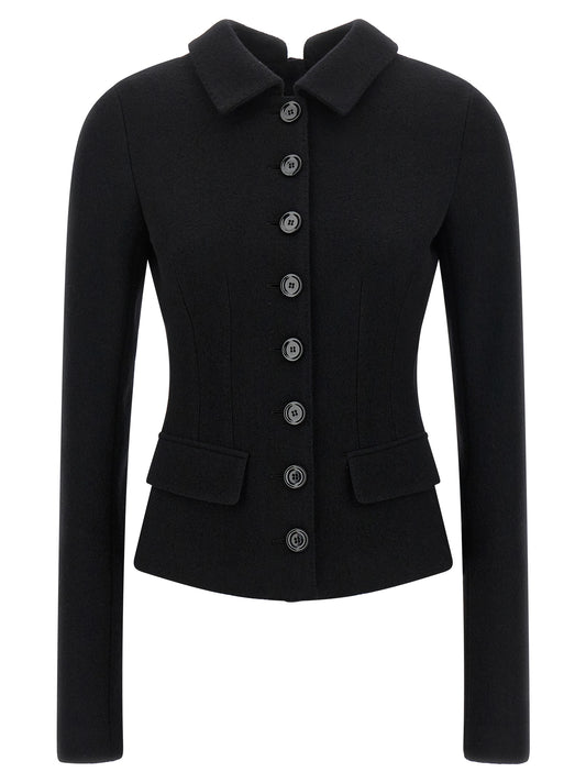 Dolce & Gabbana Black Virgin Wool Blazer
