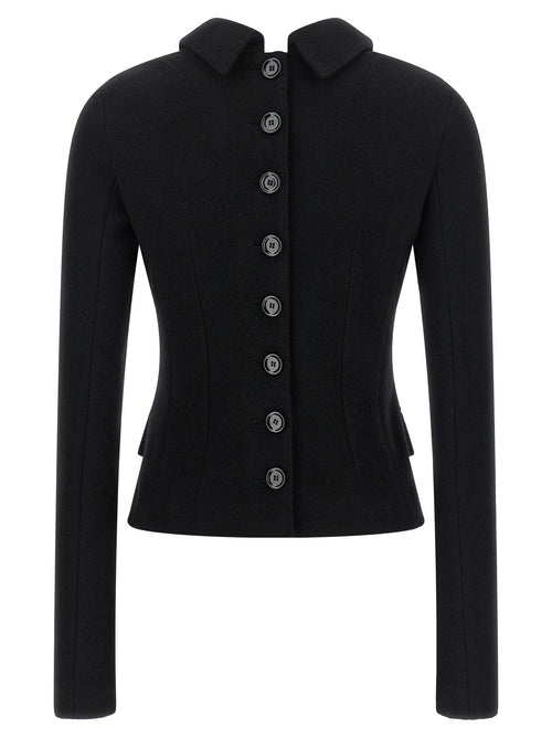 Dolce & Gabbana Black Virgin Wool Blazer