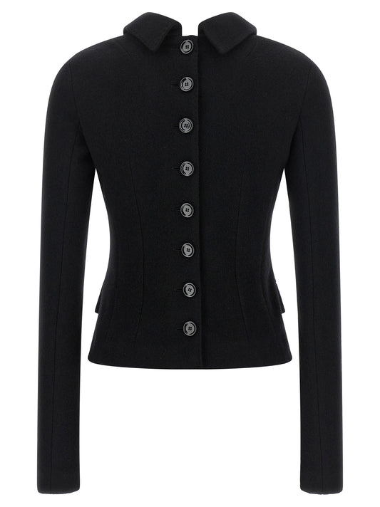 Dolce & Gabbana Black Virgin Wool Blazer