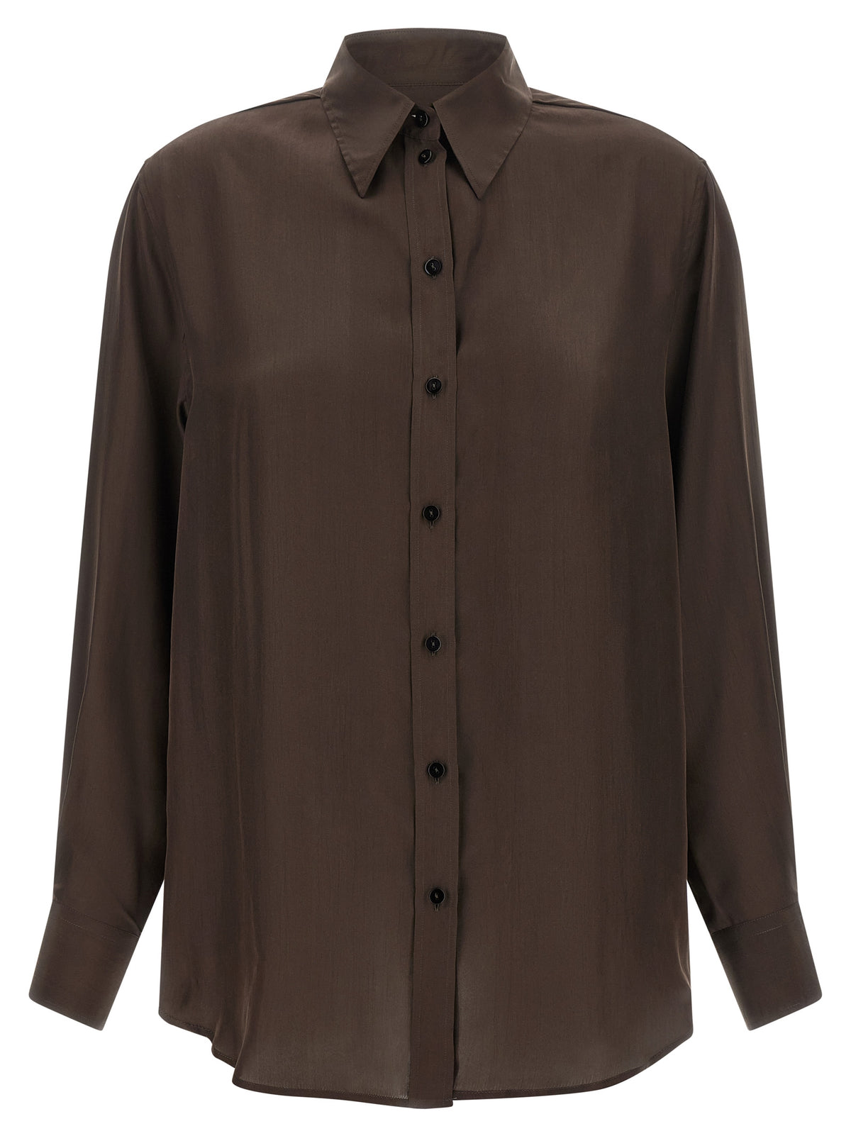 XACUS Brown Silk Blouse