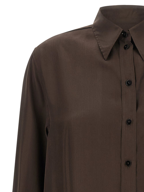 XACUS Brown Silk Blouse