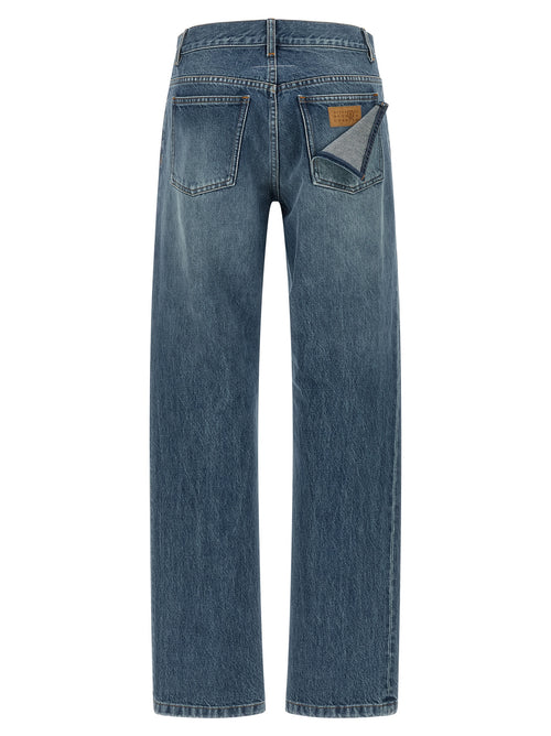 MM6 Maison Margiela Blue Cotton Straight-Leg Jeans