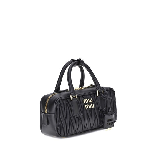 Miu Miu Black Calf Leather Bos Taurus Handbag