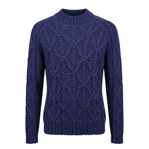 Malo Blue Cotton Men Sweater