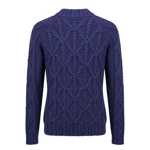 Malo Blue Cotton Men Sweater
