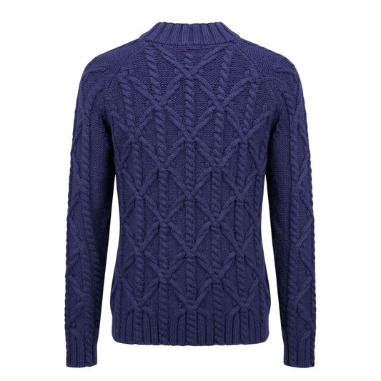 Malo Blue Cotton Men Sweater