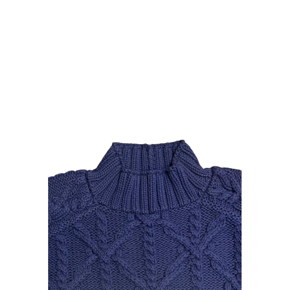 Malo Blue Cotton Men Sweater