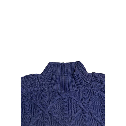 Malo Blue Cotton Men Sweater
