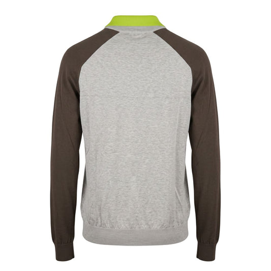 Malo Grey Cotton Men's Sweater