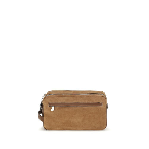 Brunello Cucinelli Beige Suede Leather Accessories