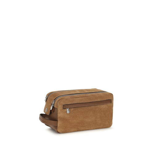 Brunello Cucinelli Beige Suede Leather Accessories