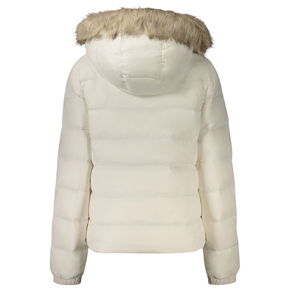 Tommy Hilfiger White Polyester Full-Length Jacket