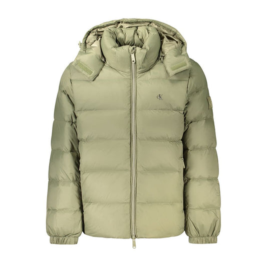 Calvin Klein Green Nylon Full-Length Jacket