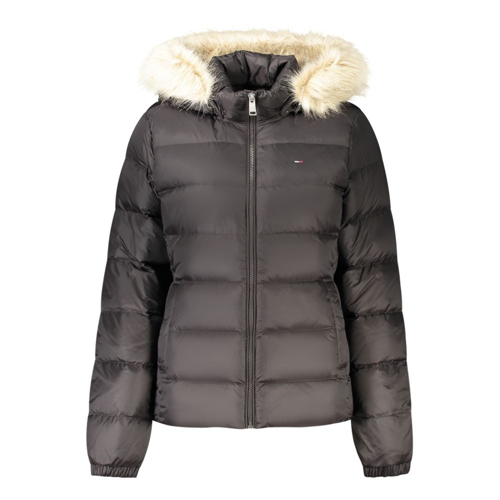 Tommy Hilfiger Black Polyester Full-Length Jacket