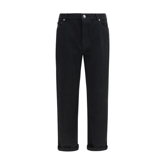 Brunello Cucinelli Black Cotton High-Waisted Jean