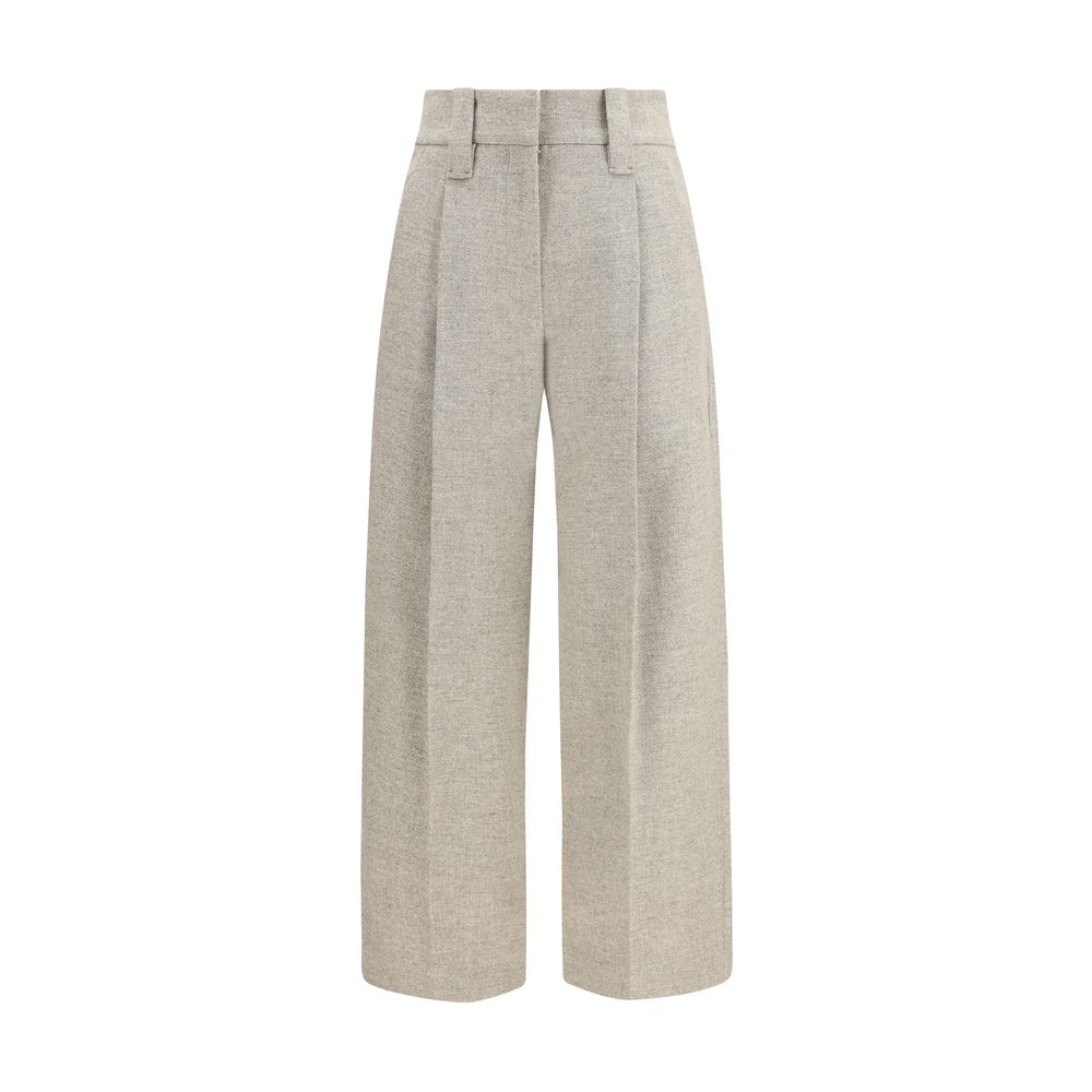 Brunello Cucinelli Beige Wool Oves Aries Dress Pants