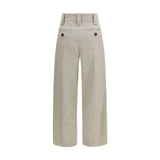 Brunello Cucinelli Beige Wool Oves Aries Dress Pants