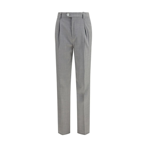 Brunello Cucinelli Gray Wool Oves Aries Dress Pants
