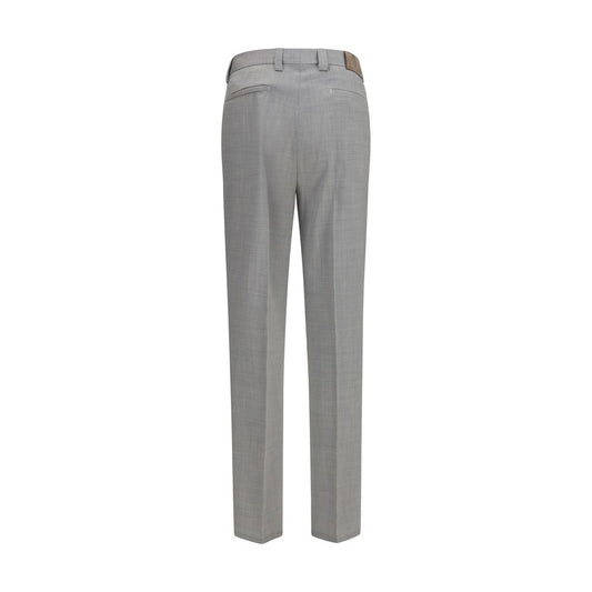 Brunello Cucinelli Gray Wool Oves Aries Dress Pants