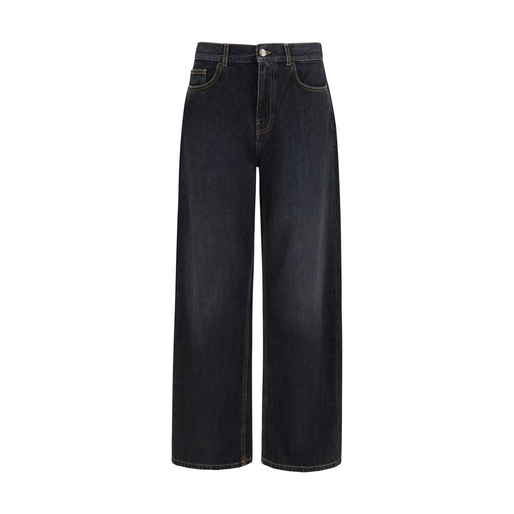 Palm Angels Black Cotton Jeans Denim
