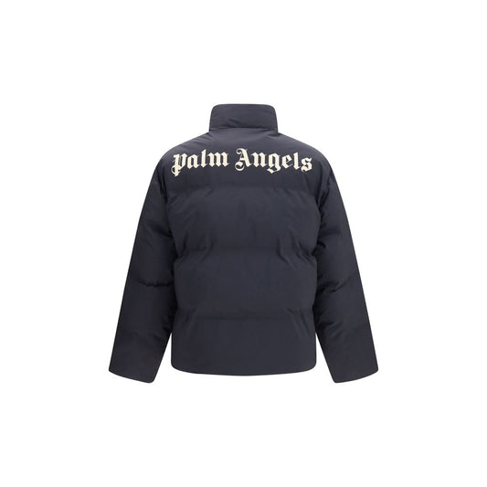 Palm Angels Black Polyamide Full-Length Jacket