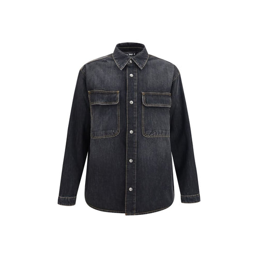Palm Angels Blue Denim Shirt