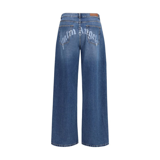 Palm Angels Blue Cotton Jeans Denim