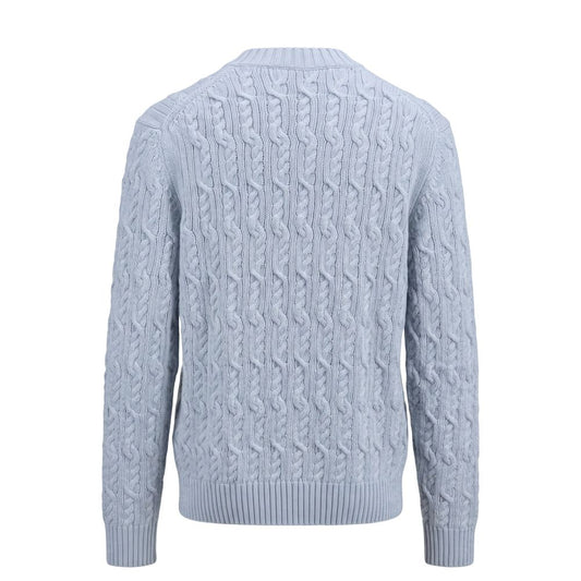 Malo Light Blue Wool Men Sweater