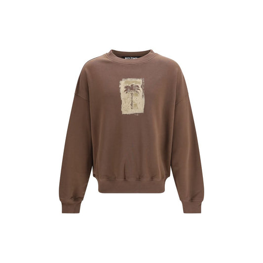 Palm Angels Brown Cotton Sweatshirt